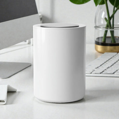 One-Touch Stealth Desktop Bin - Minimalist Hidden Design